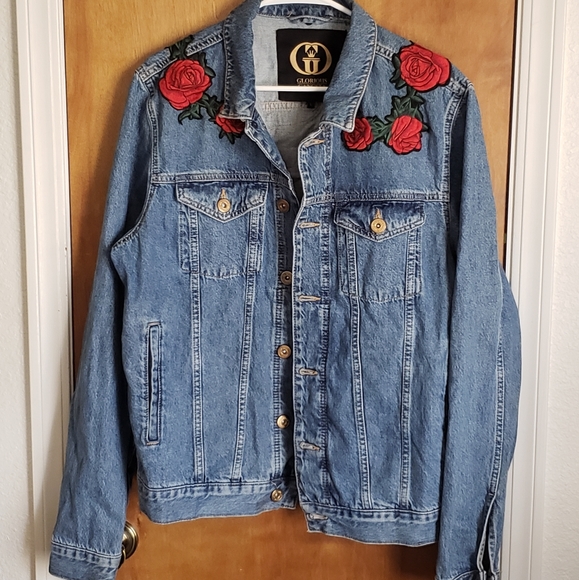 🎆🎆Rare Vintage Glorious Gangsta denim embroidered jean jacket HOST PICK - Picture 3 of 6